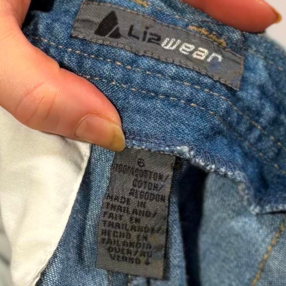 Vintage 90s Liz Sport High-Waisted Jeans - Size 6 (Fits 2) - Picture 6 of 6